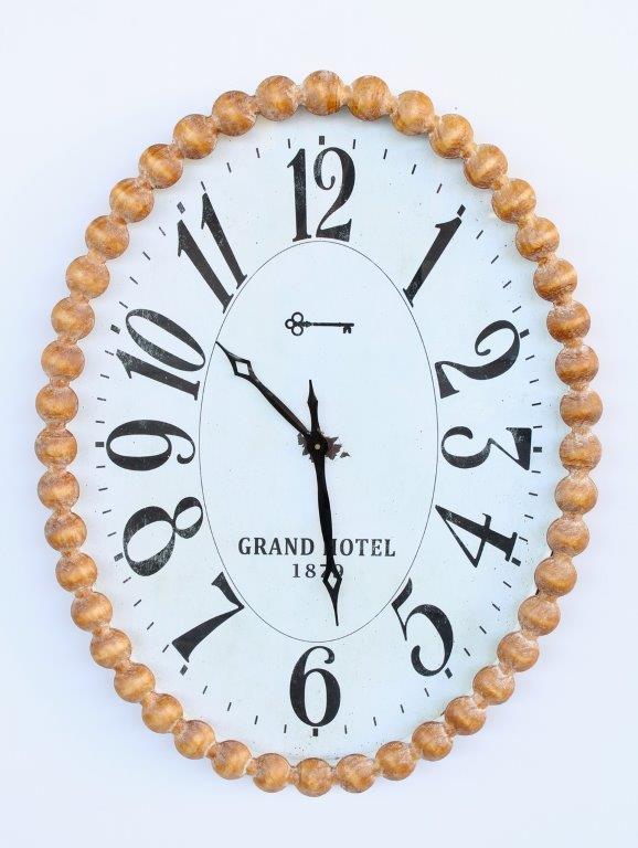 Large Oval Clock With Bobbles